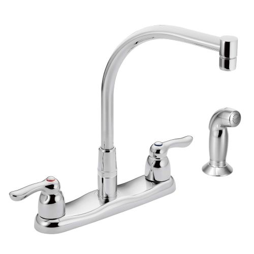  Moen 8792 Commercial Two-Handle M-Bition Kitchen Faucet with Side Spray, Chrome