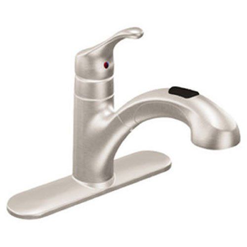  Moen CA87316SRS Pullout Spray Faucet from the Renzo Collection, Spot Resist Stainless