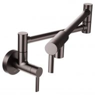 Moen S665SRS Modern Wall Mount Swing Arm Folding Pot Filler Kitchen Faucet, Spot Resist Stainless