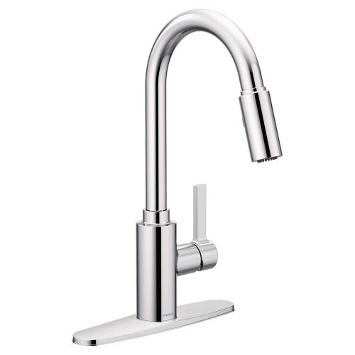  Moen 7882 Genta One-Handle High-Arc Kitchen Faucet, Chrome
