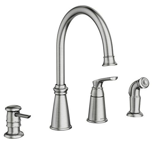  Moen 87044SRS Whitmore One-Handle High Arc Kitchen Faucet Spot Resist Stainless