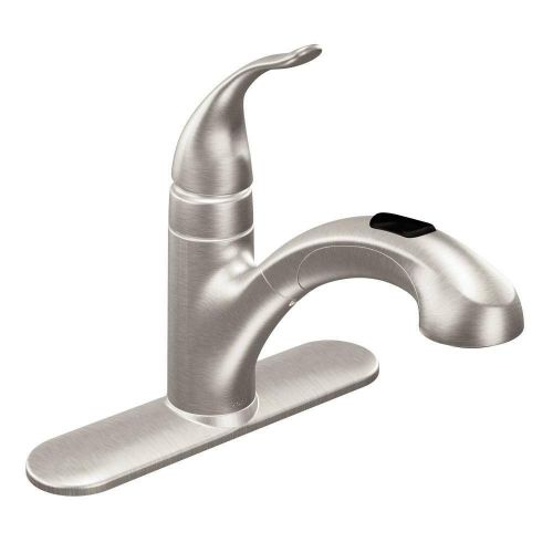  Moen 67315SRS Integra One-Handle Pullout Kitchen or Laundry Faucet Featuring Power Clean, Spot Resist Stainless