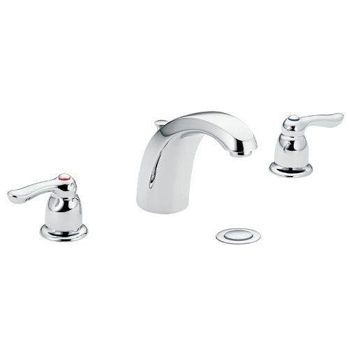  Moen 4945 Chateau Two-Handle Low Arc Bathroom Faucet, Chrome