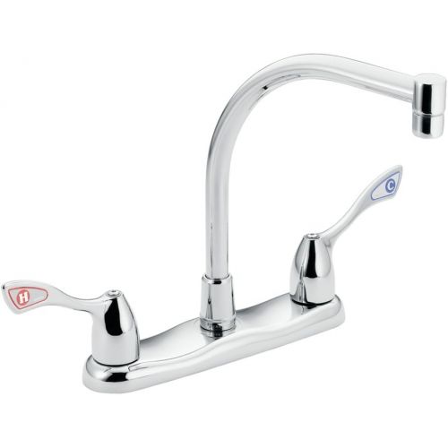  Moen 8799 Commercial Two-Handle M-Bition Kitchen Faucet, Chrome