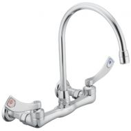 Moen 8126 Commercial M-DURA Two-Handle Wall Mount Utility Faucet 2.2 GPM, Chrome