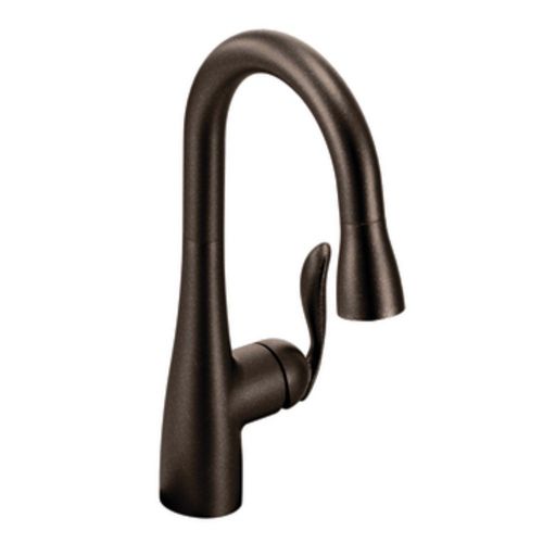 Moen 5995ORB Arbor One Handle High Arc Pulldown Bar Faucet, Oil Rubbed Bronze