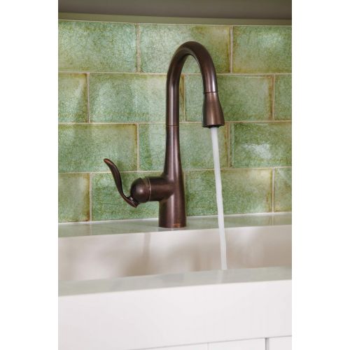  Moen 5995ORB Arbor One Handle High Arc Pulldown Bar Faucet, Oil Rubbed Bronze