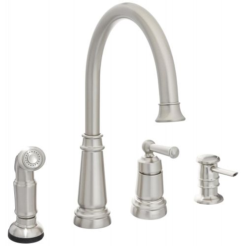  Moen 87042SRS Edison One-Handle High Arc Kitchen Faucet, Spot Resist Stainless