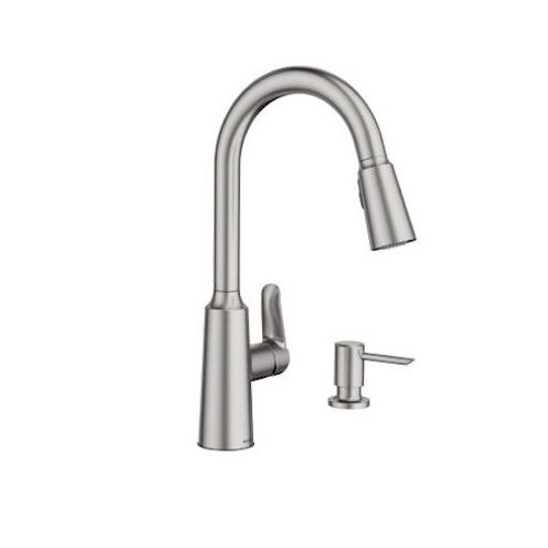  Moen Inc 87028SRS Edwyn Spot Resist Sta Inless 1Handle Deck Mount Pulldown Kitchen Faucet