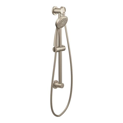  Moen 3868EPBN Eco-Performance Handheld Shower with 24-Inch Slide Bar and 69-Inch Hose, Brushed Nickel