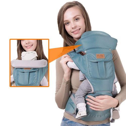  Moerc 3 in 1 Baby Carrier Infant Hip Seat Soft Infant Backpacks Portable Baby Waist Stool Breathable Wrap Birth Comfortable Nursing Cover for Baby Care (Color : Blue)