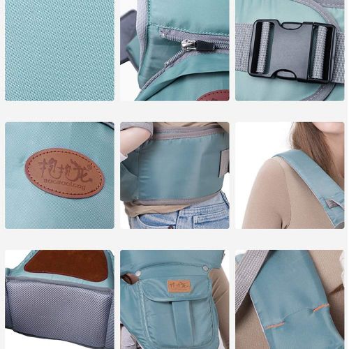  Moerc 3 in 1 Baby Carrier Infant Hip Seat Soft Infant Backpacks Portable Baby Waist Stool Breathable Wrap Birth Comfortable Nursing Cover for Baby Care (Color : Blue)