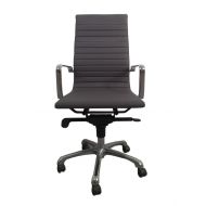 Moes Home Collection Bern High Back Office Chair, Gray