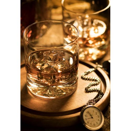  [아마존베스트]MOFADO Crystal Whiskey Glasses - Classic - 12oz (Set of 2) - Hand Blown Crystal - Thick Weighted Bottom Rocks Glasses - Perfect for Scotch, Bourbon and Old Fashioned Cocktails