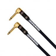 Mogami Platinum GUITAR-03RR Pedal Effects Instrument Cable, 1/4 TS Male Plugs, Gold Contacts, Right Angle Connectors, 3 Foot