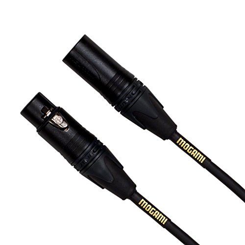  Mogami Gold STUDIO-10 XLR Microphone Cable, XLR-Female to XLR-Male, 3-Pin, Gold Contacts, Straight Connectors, 10 Foot