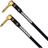 Mogami Platinum GUITAR-03RR Pedal Effects Instrument Cable, 1/4 TS Male Plugs, Gold Contacts, Right Angle Connectors, 3 Foot