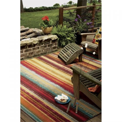  Mohawk Home Avenue Stripe Multicolored Area Rug