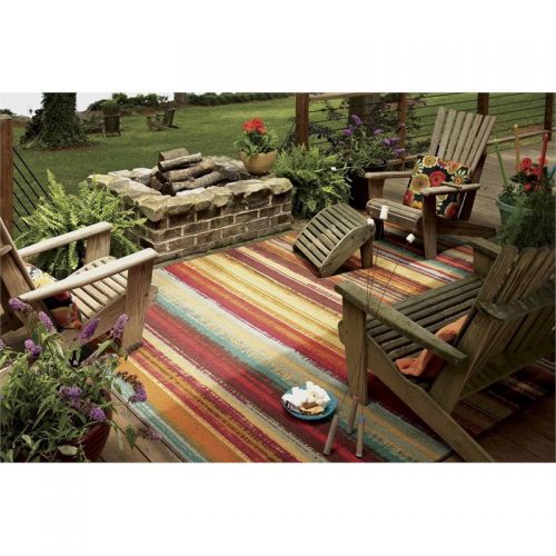  Mohawk Home Avenue Stripe Multicolored Area Rug