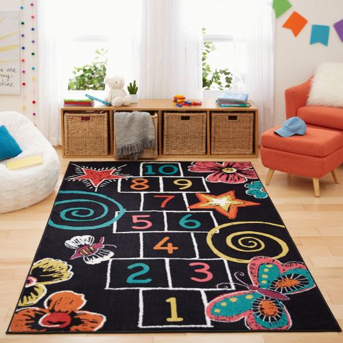  Mohawk Home Kids Interactive Hopscotch Chalk Area Rug