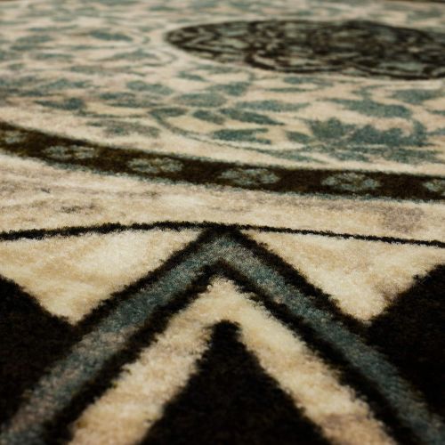  Mohawk Home Inspired India Light Medallion Area Rug (5x7)