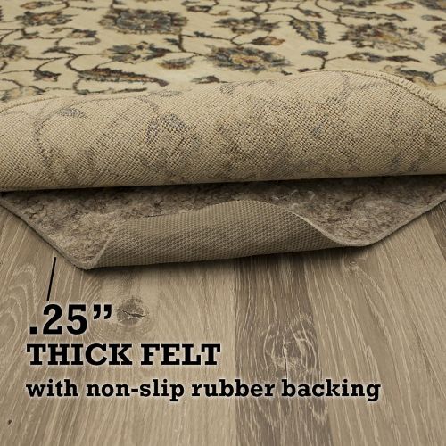  Mohawk Home Dual Surface Felt and Latex Non Slip Rug Pad, 5x8, 1/4 Inch Thick, Safe for Hardwood Floors and All Surfaces