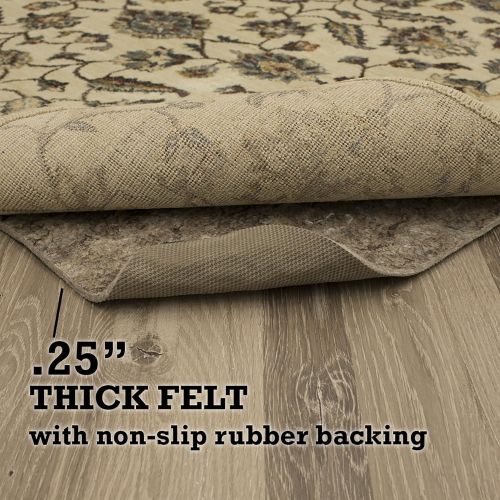  Mohawk Home Dual Surface Felt and Latex Non Slip Rug Pad, 2x4, 1/4 Inch Thick, Safe for Hardwood Floors and All Surfaces