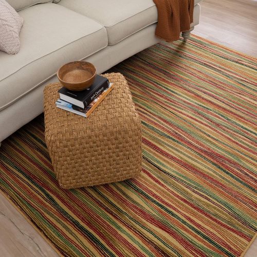  Mohawk Home Soho Melody Cool Striped Printed Area Rug, 76x10, Blue