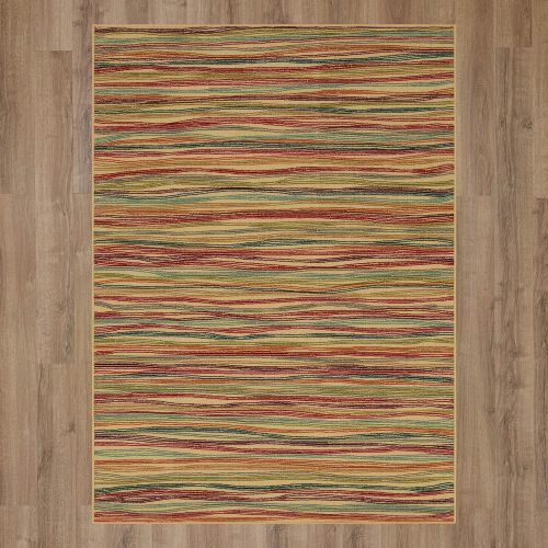  Mohawk Home Soho Melody Cool Striped Printed Area Rug, 76x10, Blue