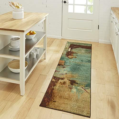  Mohawk Home Strata Fusion Rug, 2x8, Aqua