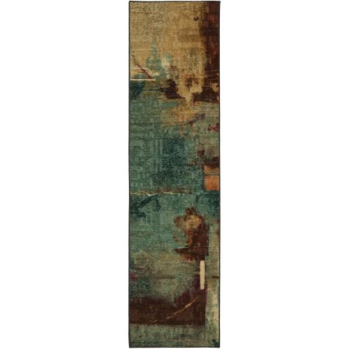  Mohawk Home Strata Fusion Rug, 2x8, Aqua