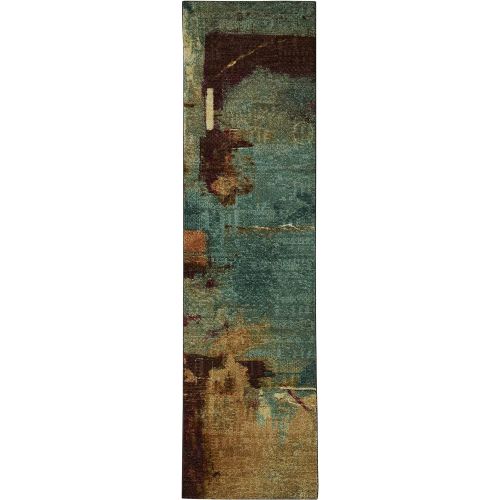  Mohawk Home Strata Fusion Rug, 2x8, Aqua