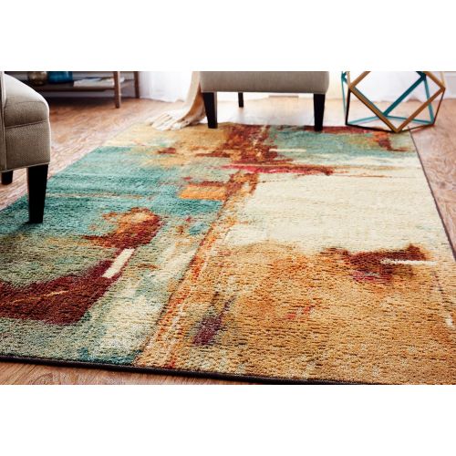  Mohawk Home Strata Fusion Rug, 2x8, Aqua