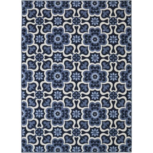  Mohawk Home Soho Marjorelle Gardens Floral Printed Area Rug, 5x8, Blue