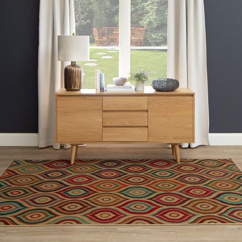  Mohawk Home Woodbridge Larache Geometric Ogees Printed Area Rug, 5x8, Multicolor