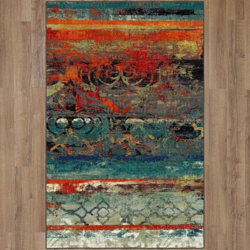  Mohawk Home Strata Eroded Distressed Abstract Printed Area Rug, 5x8, Multicolor