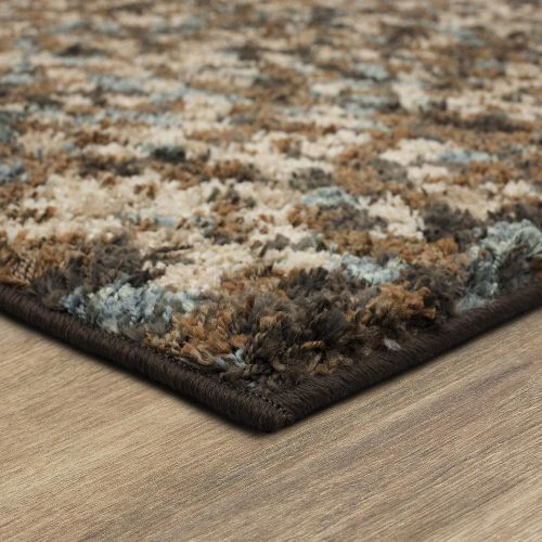  Mohawk Home Huxley Chaos Theory Woven Rug, 8x10, Dark Earth