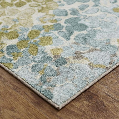  Mohawk Home Aurora Radiance Abstract Floral Printed Area Rug, 5x8, Aqua Multicolor