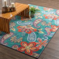 Mohawk Home New Wave Whinston Paisley Floral Contemporary Area Rug, 5x8, Multicolor