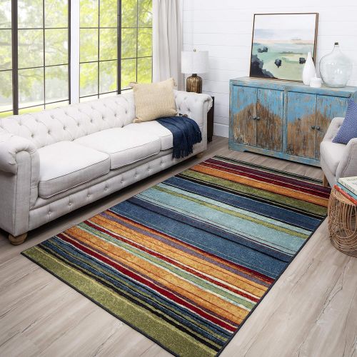  Mohawk Home New Wave Rainbow Printed Rug, 2x8, Multicolor