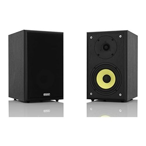  [아마존베스트]-Service-Informationen mohr 1 pair of shelf speakers KL20 compact speakers, black, wavecor tweeter, woofer membrane made of polyamide, shelf boxes, compact boxes