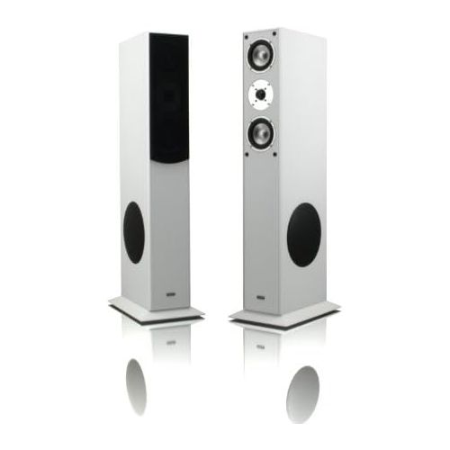  [아마존베스트]-Service-Informationen mohr SL15 White Standing Speakers HiFi Sound at an Affordable Price, Elegant Wooden HiFi Stand Boxes, Suitable as Stereo Speaker or Home Cinema Speaker