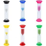 [아마존베스트]moinkerin Set of 6 Hourglass Small Sand Timer 30s / 1min / 2min / 3min / 5min / 10min for Children Cleaning Teeth School Day Care Office Timed Activities