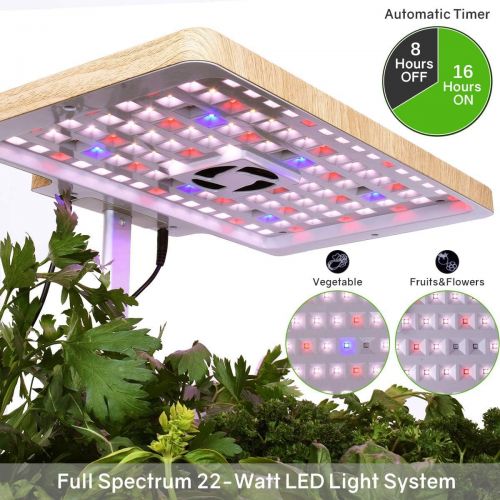  Moistenland Hydroponics Growing System,Indoor Herb Garden Starter Kit w/LED Grow Light,Plant Germination Kits 12 Plant Pots for Home Kitchen Gardening (12 Pots)