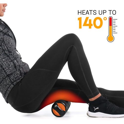  Moji Heated Roller  Heat Therapy  Dual Therapy Foam Roller  Targeted Muscle Relief  Relaxes Muscles and Relieves Soreness  Compact Design  Microwavable