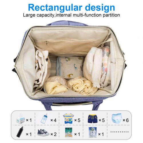  Large Diaper Bag Backpack, Mokaloo Anti-Water Maternity Nappy Bags Changing Bags with Insulated...