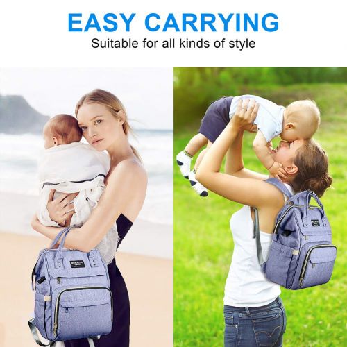  Large Diaper Bag Backpack, Mokaloo Anti-Water Maternity Nappy Bags Changing Bags with Insulated...