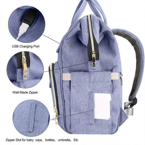  Large Diaper Bag Backpack, Mokaloo Anti-Water Maternity Nappy Bags Changing Bags with Insulated...