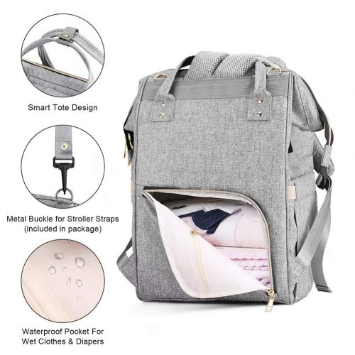  Large Diaper Bag Backpack, Mokaloo Anti-Water Maternity Nappy Bags Changing Bags with Insulated...