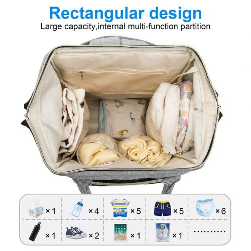  [아마존 핫딜]  [아마존핫딜]Large Diaper Bag Backpack, Mokaloo Anti-Water Maternity Nappy Bags Changing Bags with Insulated Pockets and Stroller Straps, Multi-functional Travel Back Pack Built-in USB Charging